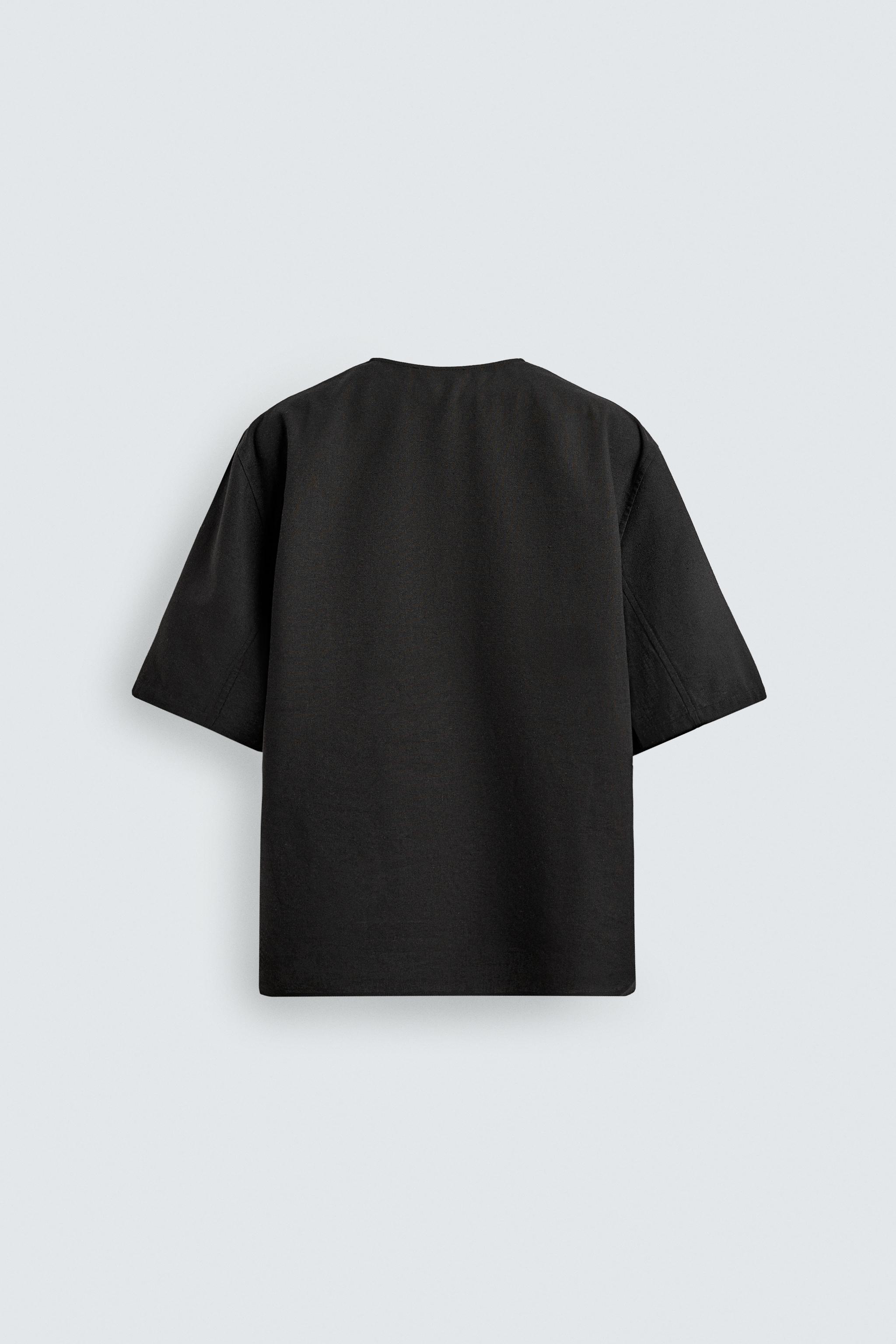 LINEN BLEND POLO SHIRT